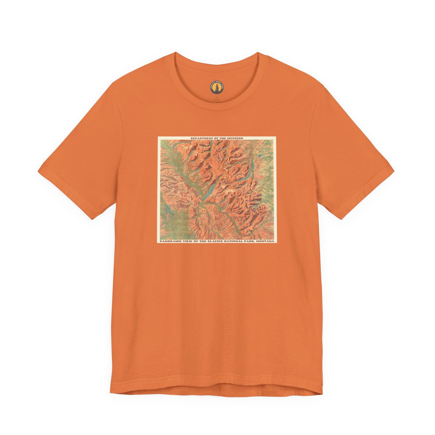 Glacier National Park Vintage Map Tee