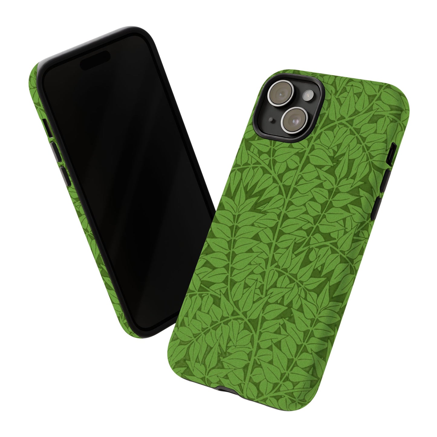 Antique Green Branch Pattern by William Morris iPhone Case