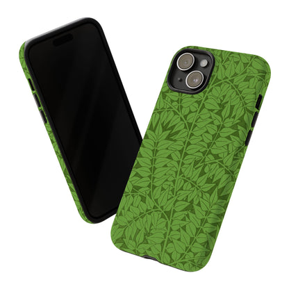 Antique Green Branch Pattern by William Morris iPhone Case