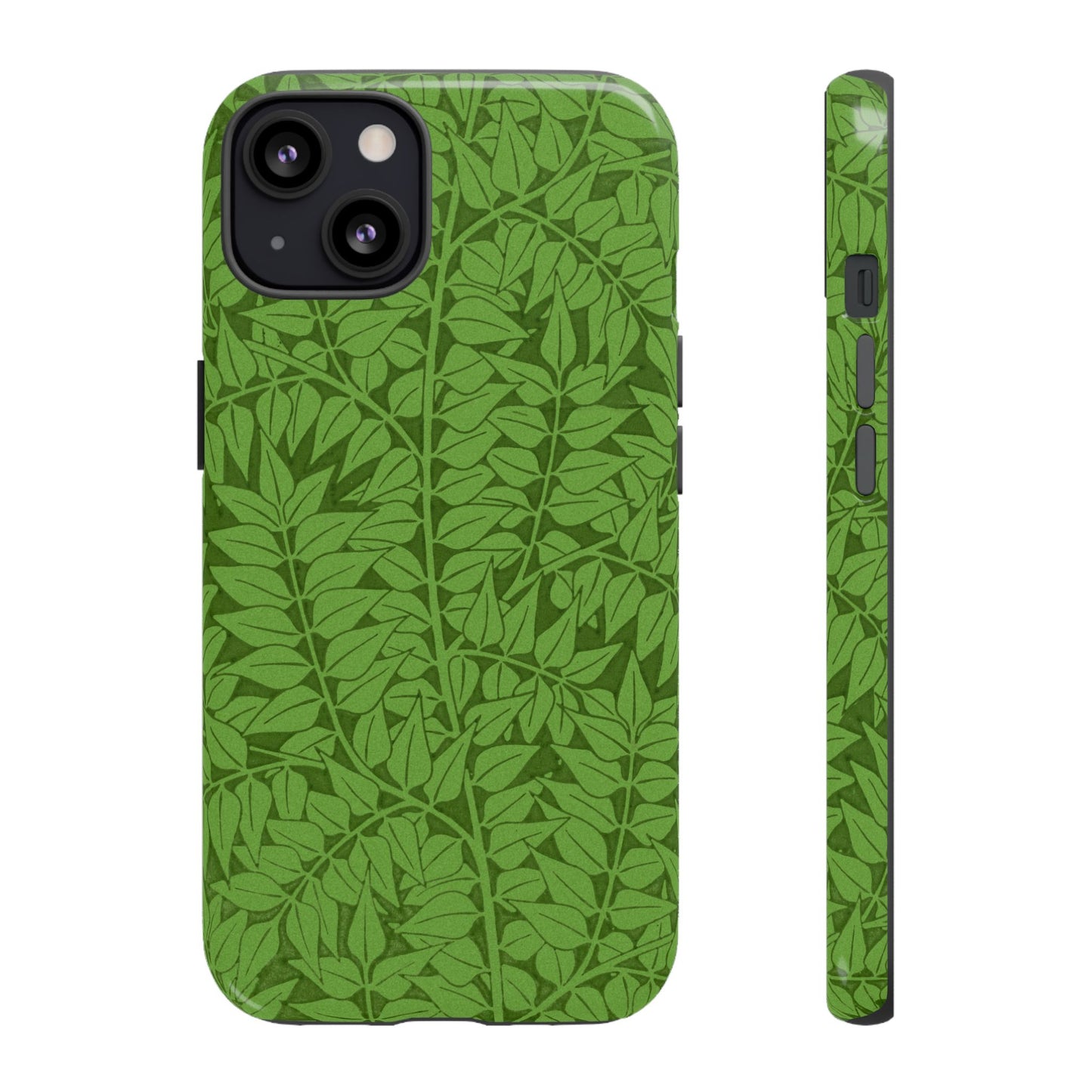 Antique Green Branch Pattern by William Morris iPhone Case