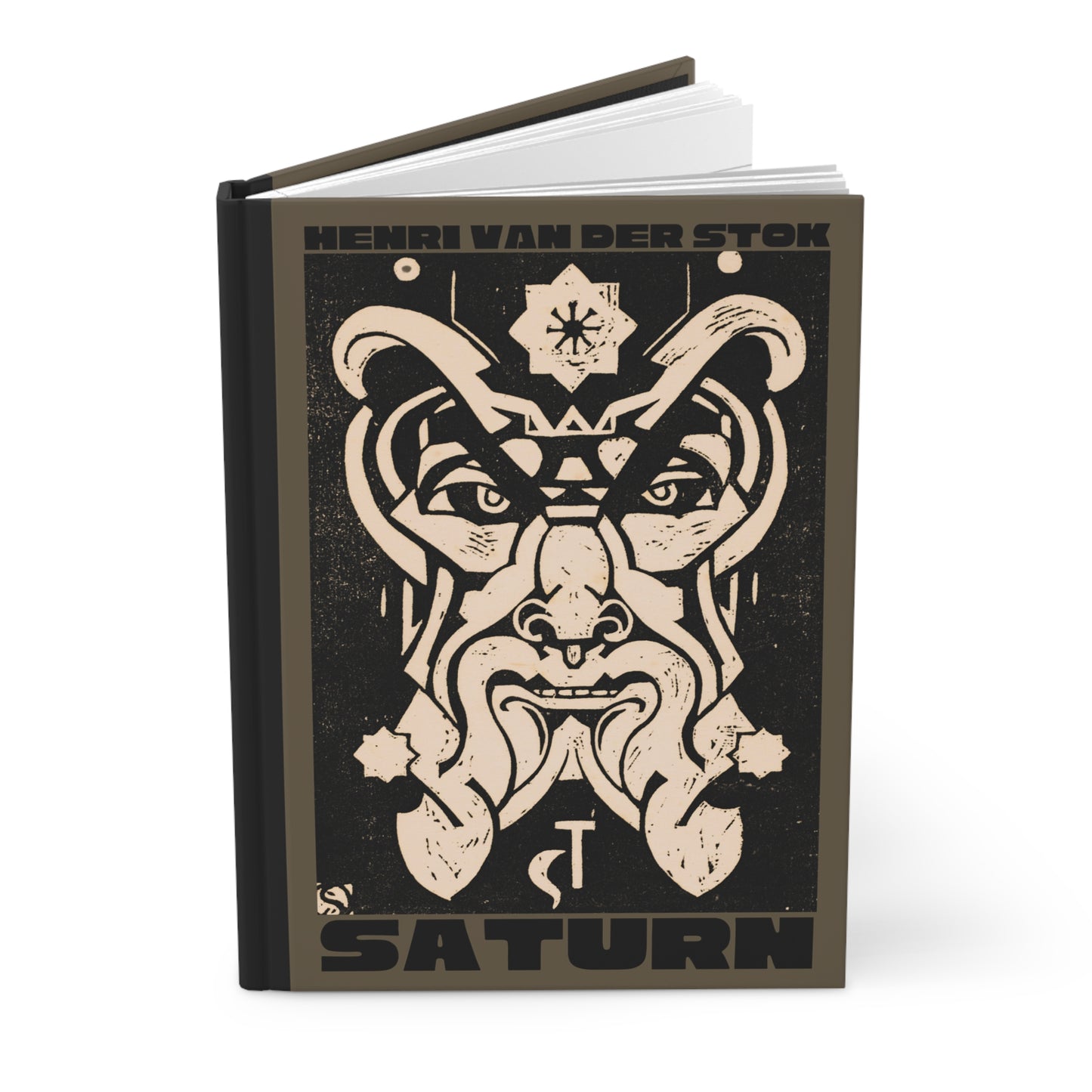 Saturn Hardcover Journal | Henri van der Stok's Planet Masks No. 006