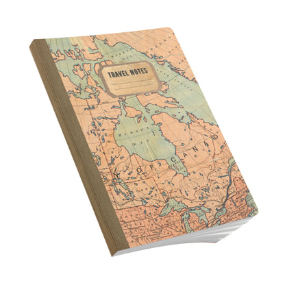 North America Vintage Map |  Softcover Travel Journal with Inside Illustrations
