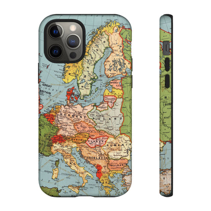 Wanderlust Vintage Map of Europe iPhone Case