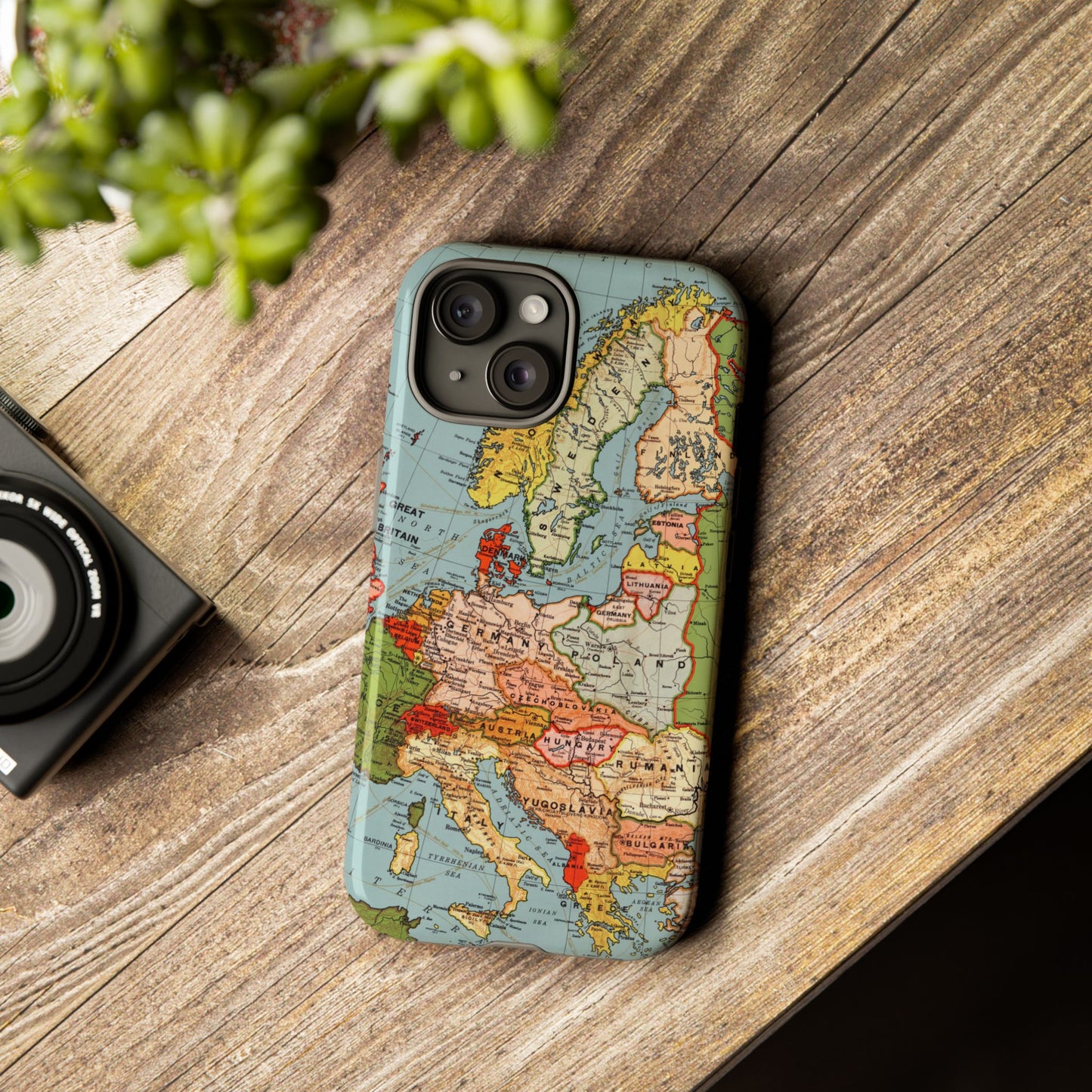 Wanderlust Vintage Map of Europe iPhone Case