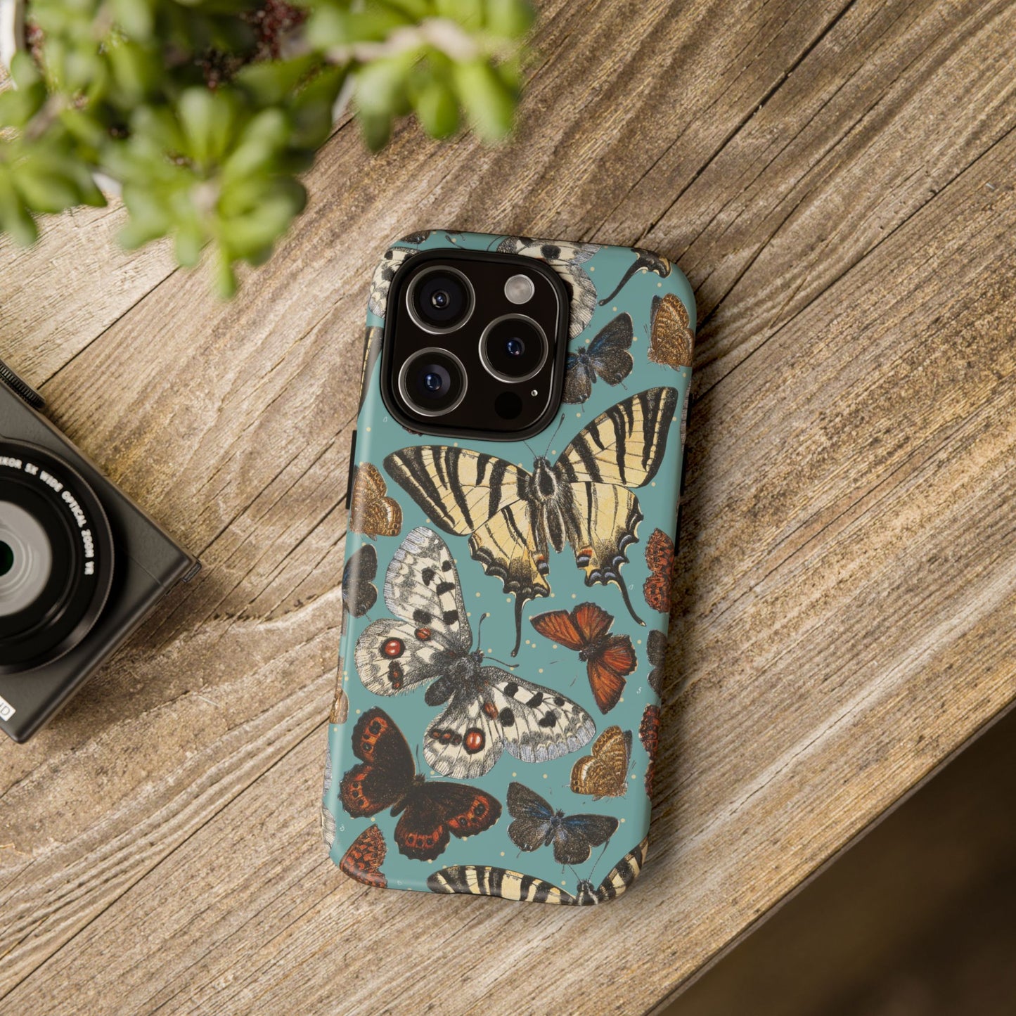 Butterflies Vintage Illustration iPhone Case