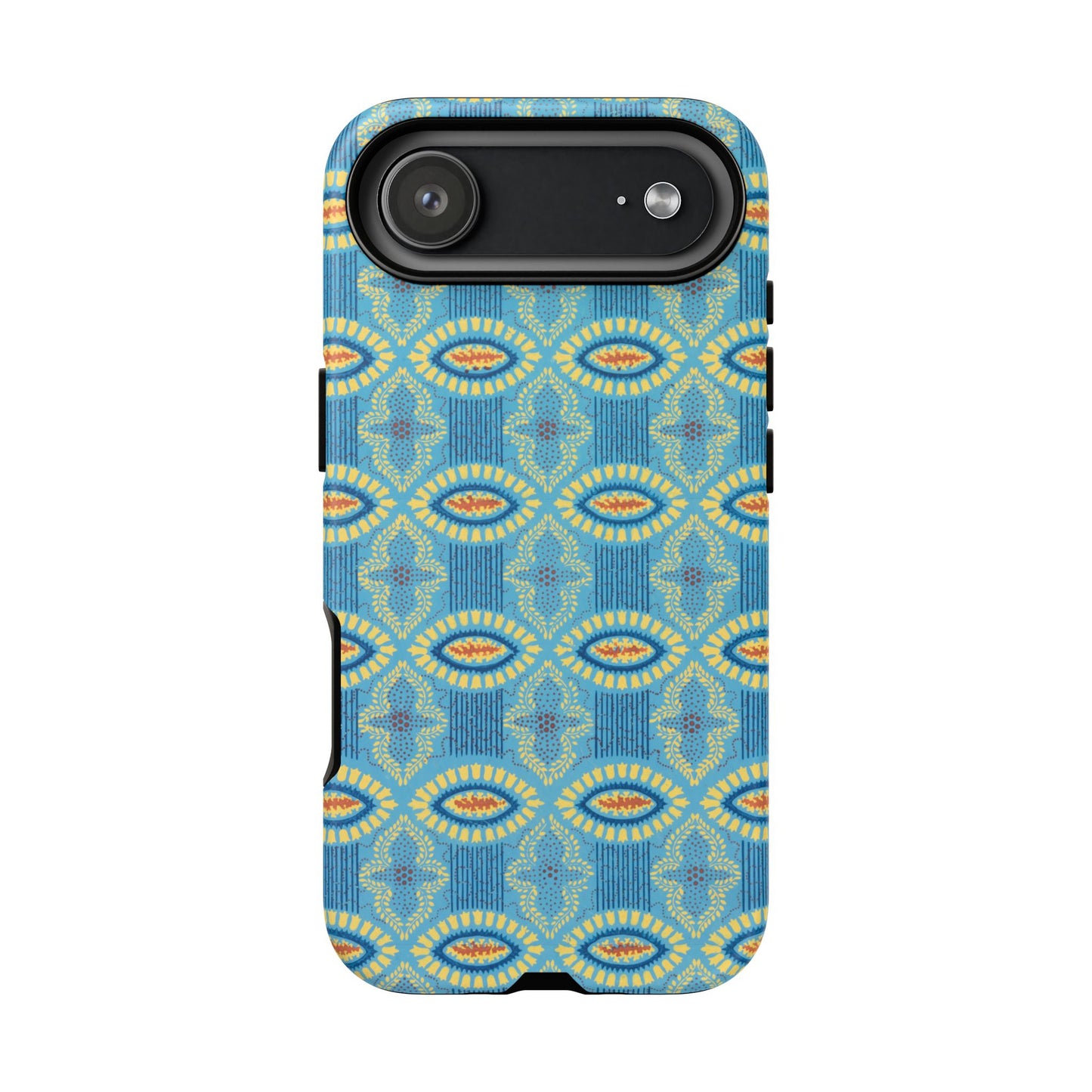 Turquoise Retro Geometric iPhone Case