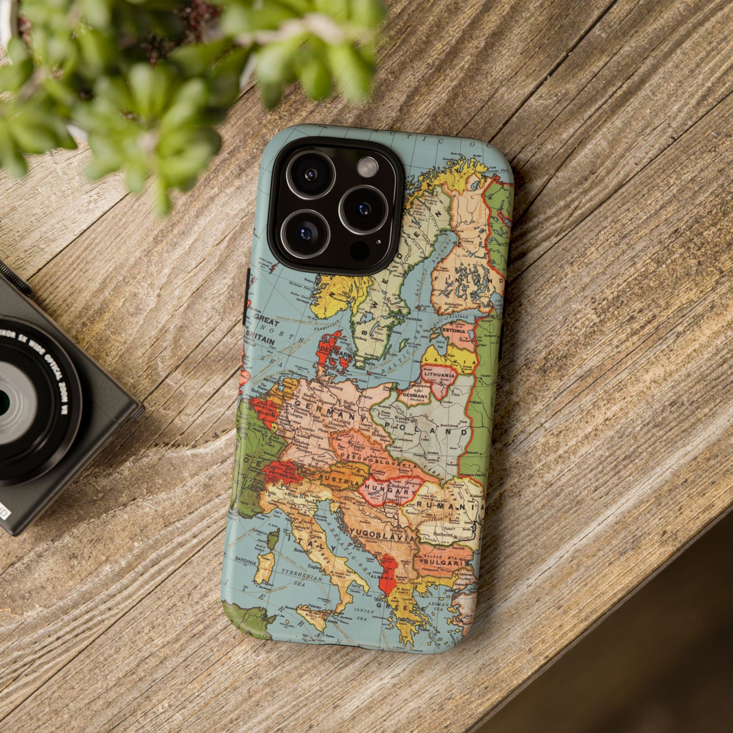 Wanderlust Vintage Map of Europe iPhone Case
