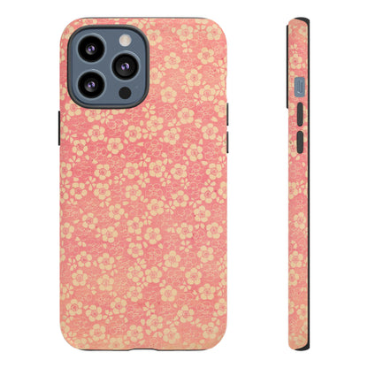 Pink Pattern Scattered Flowers iPhone Case