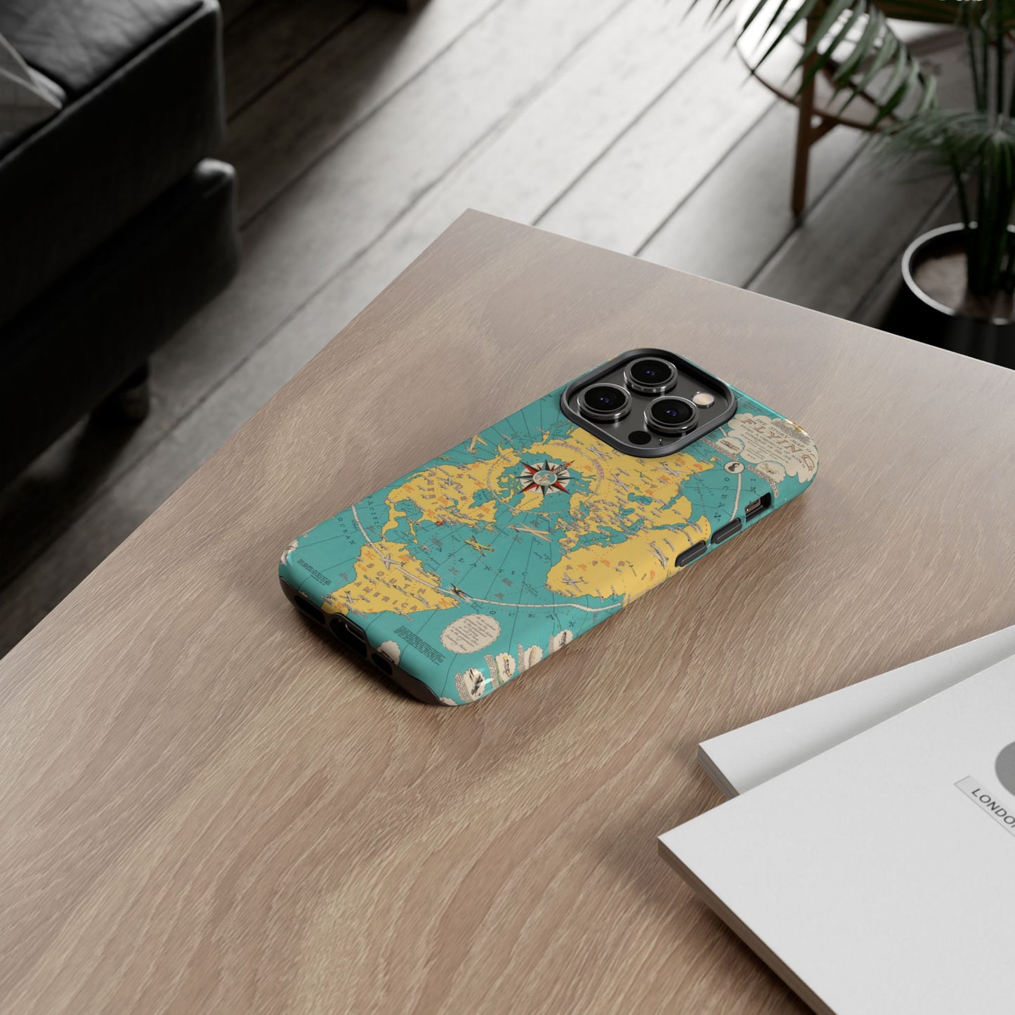Map of Flying Retro iPhone Case