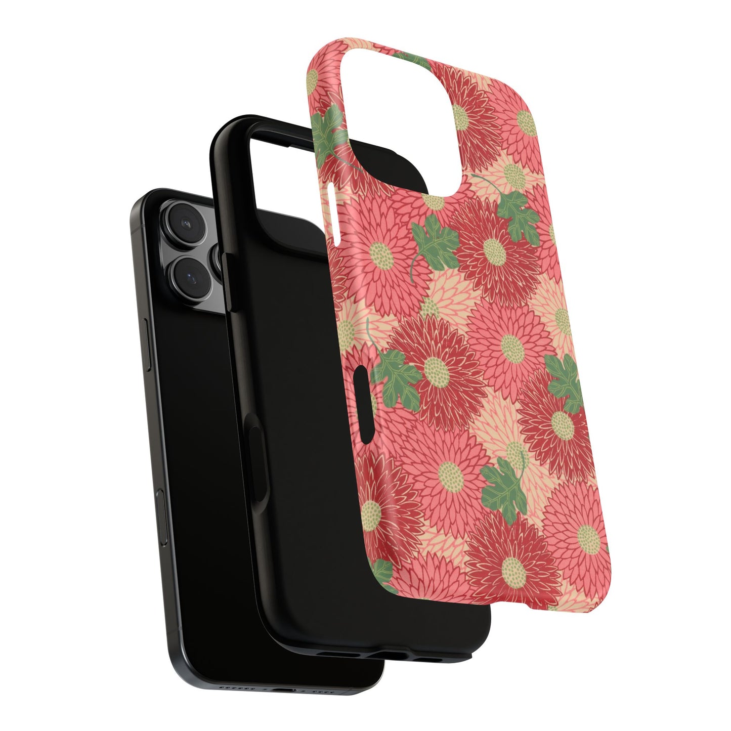 Pink Chrysanthemums Vintage iPhone Case