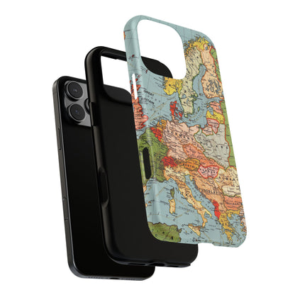 Wanderlust Vintage Map of Europe iPhone Case