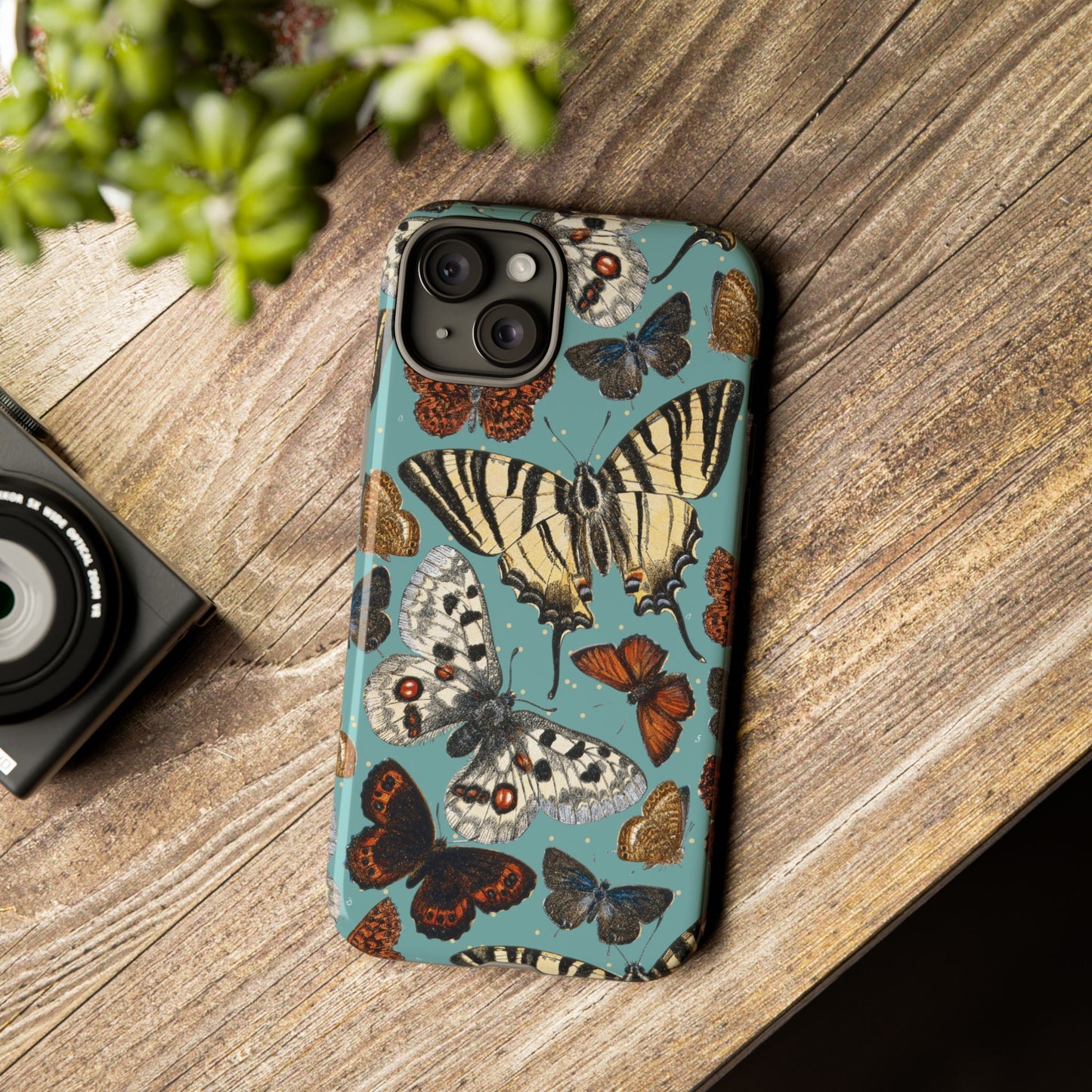 Butterflies Vintage Illustration iPhone Case