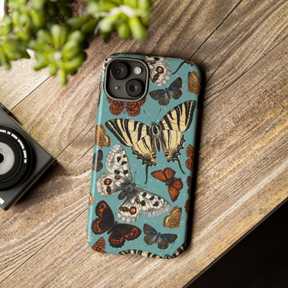 Butterflies Vintage Illustration iPhone Case
