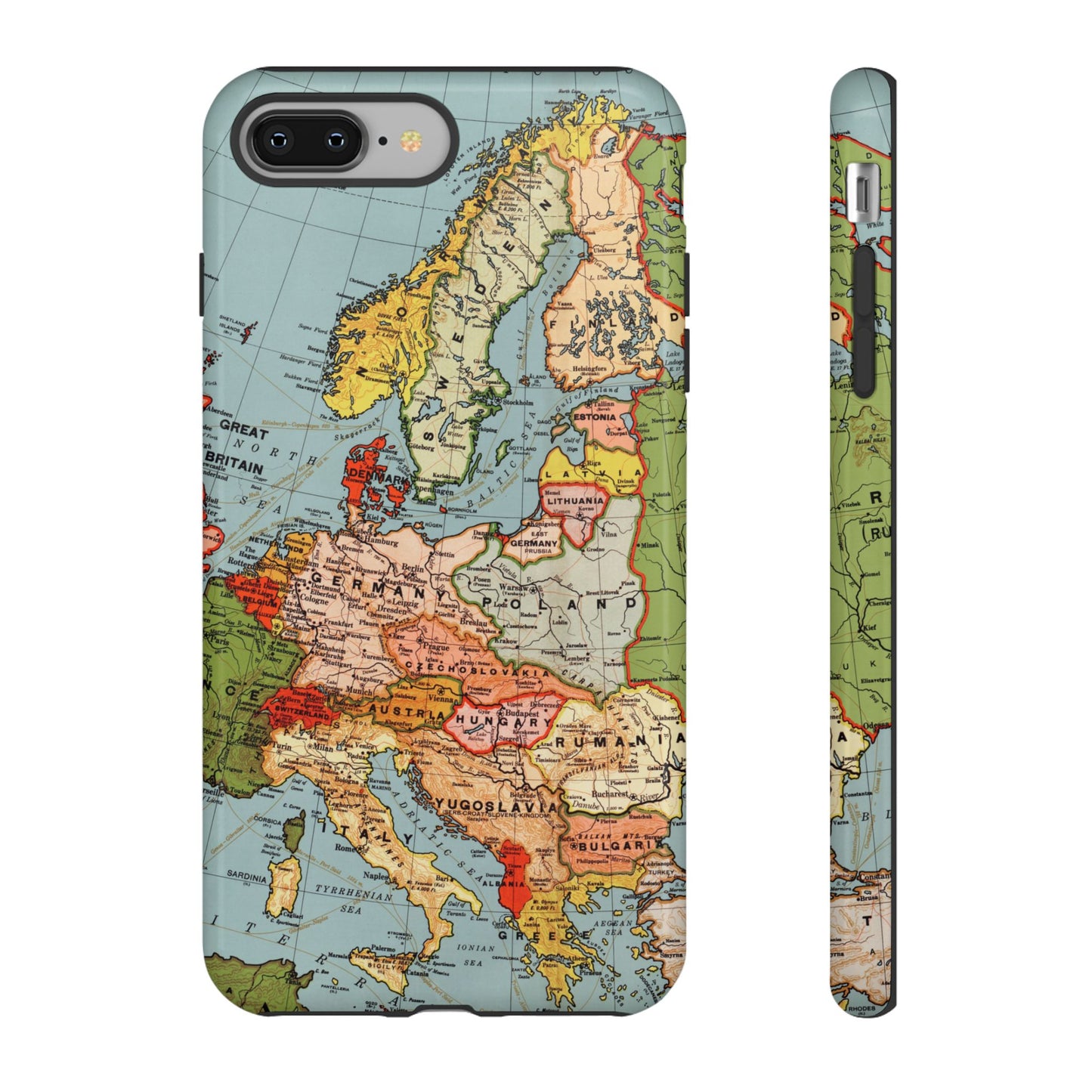 Wanderlust Vintage Map of Europe iPhone Case