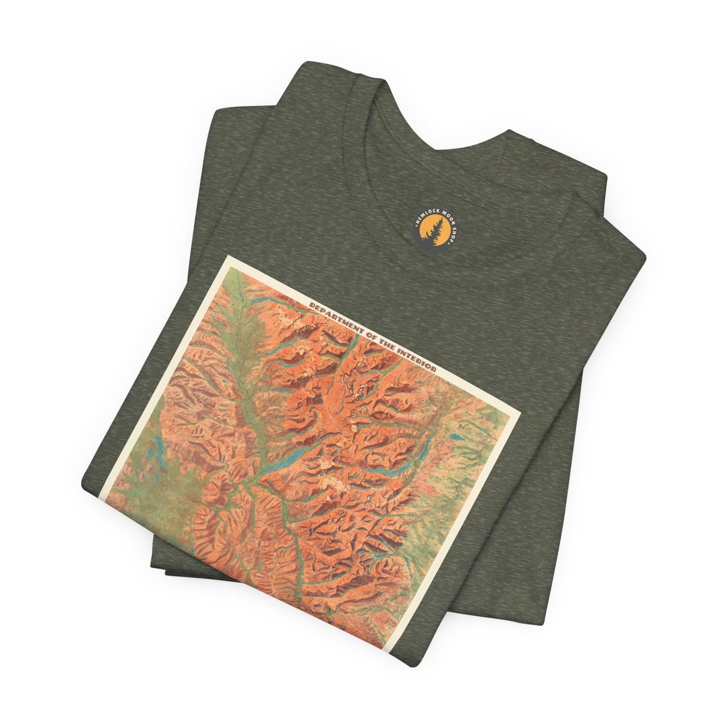 Glacier National Park Vintage Map Tee