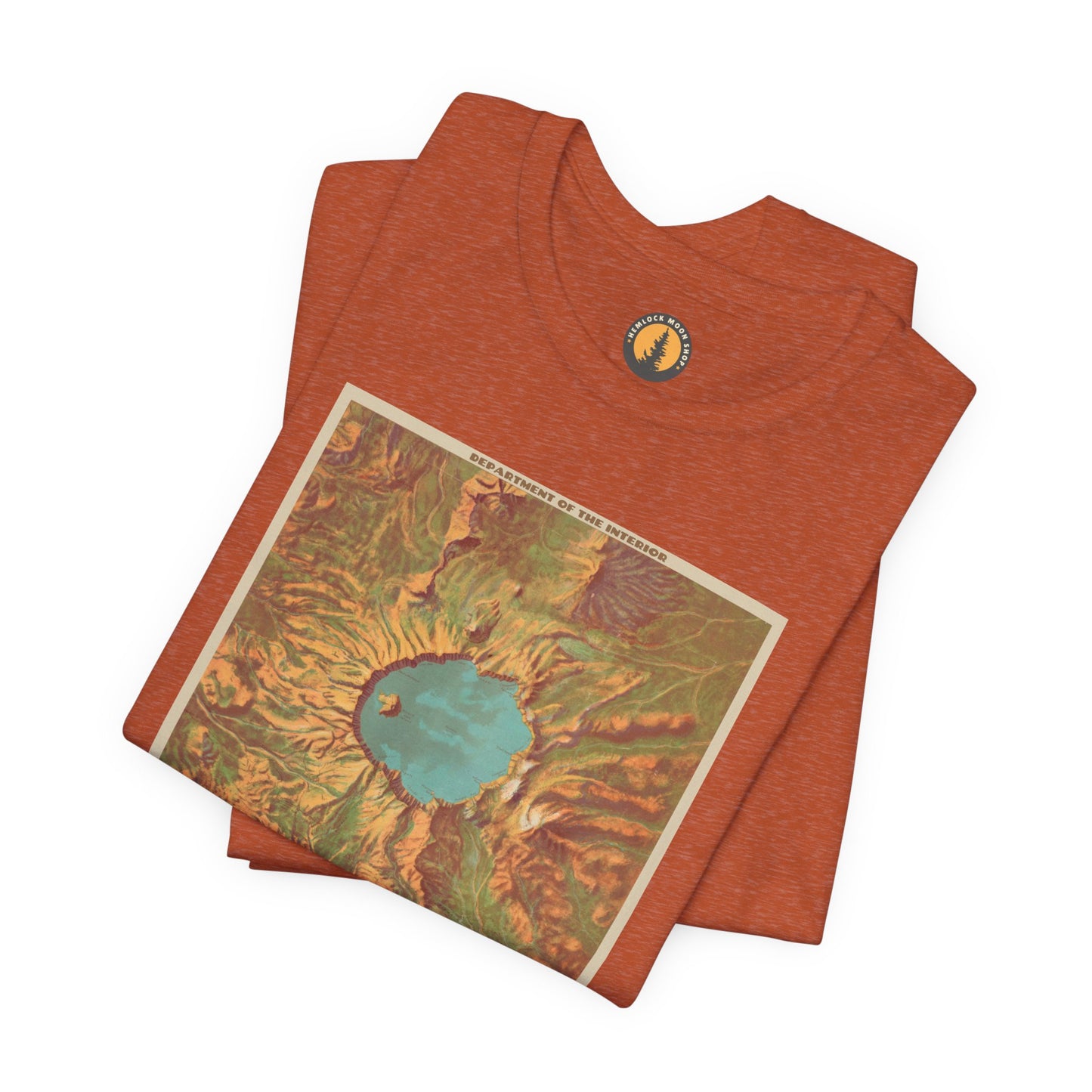 Crater Lake Vintage Map Tee