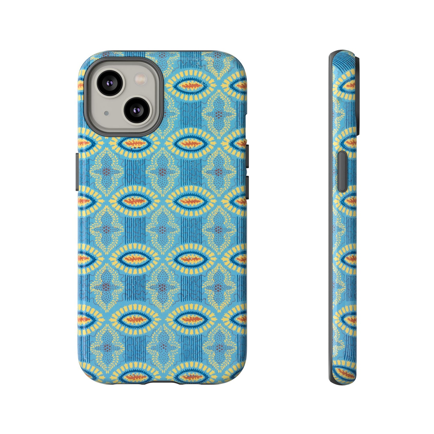 Turquoise Retro Geometric iPhone Case