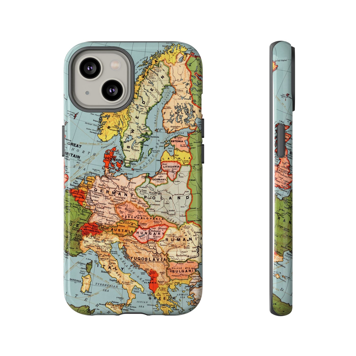Wanderlust Vintage Map of Europe iPhone Case
