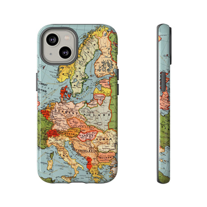 Wanderlust Vintage Map of Europe iPhone Case