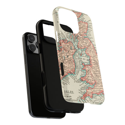 British Isles Vintage Map iPhone Case