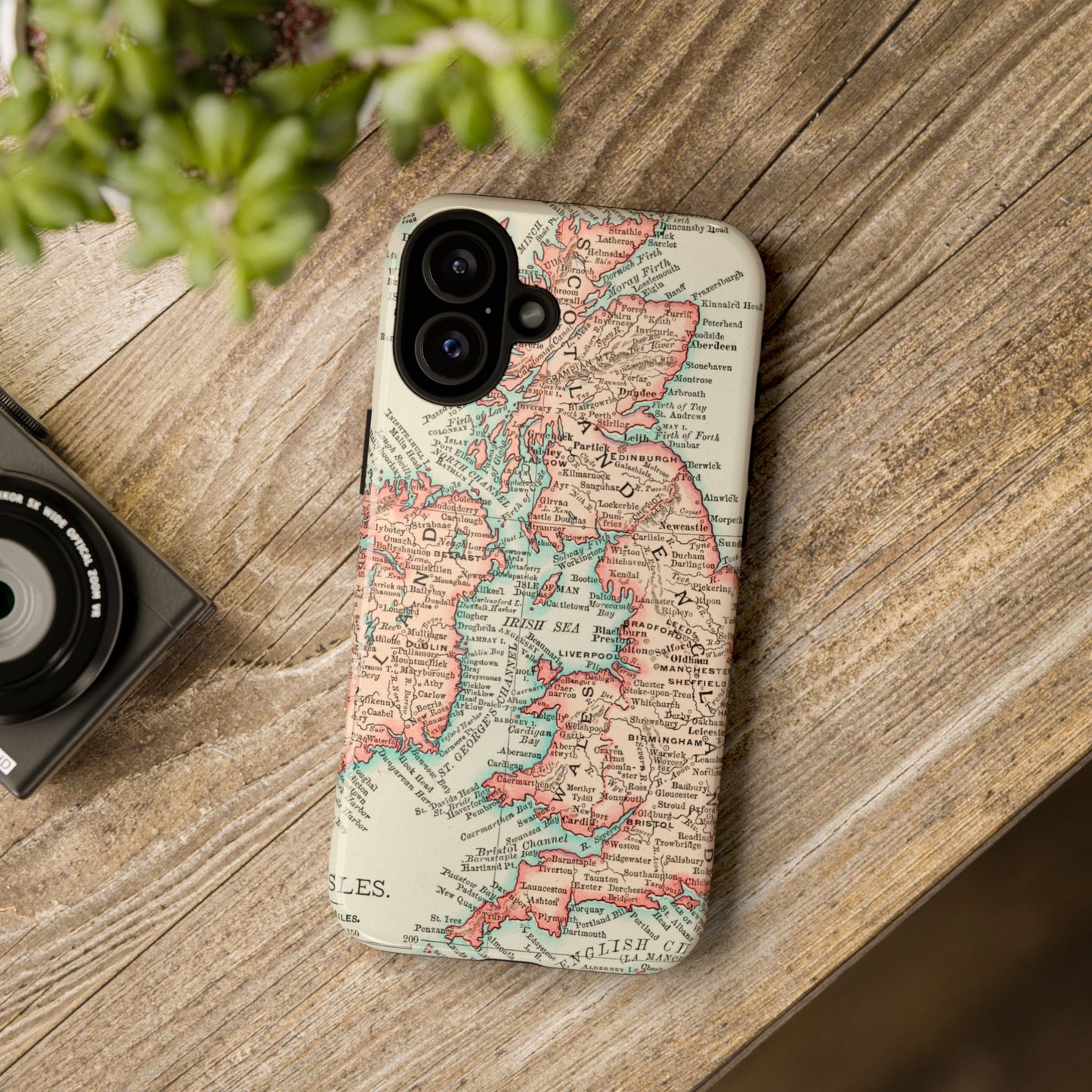 British Isles Vintage Map iPhone Case