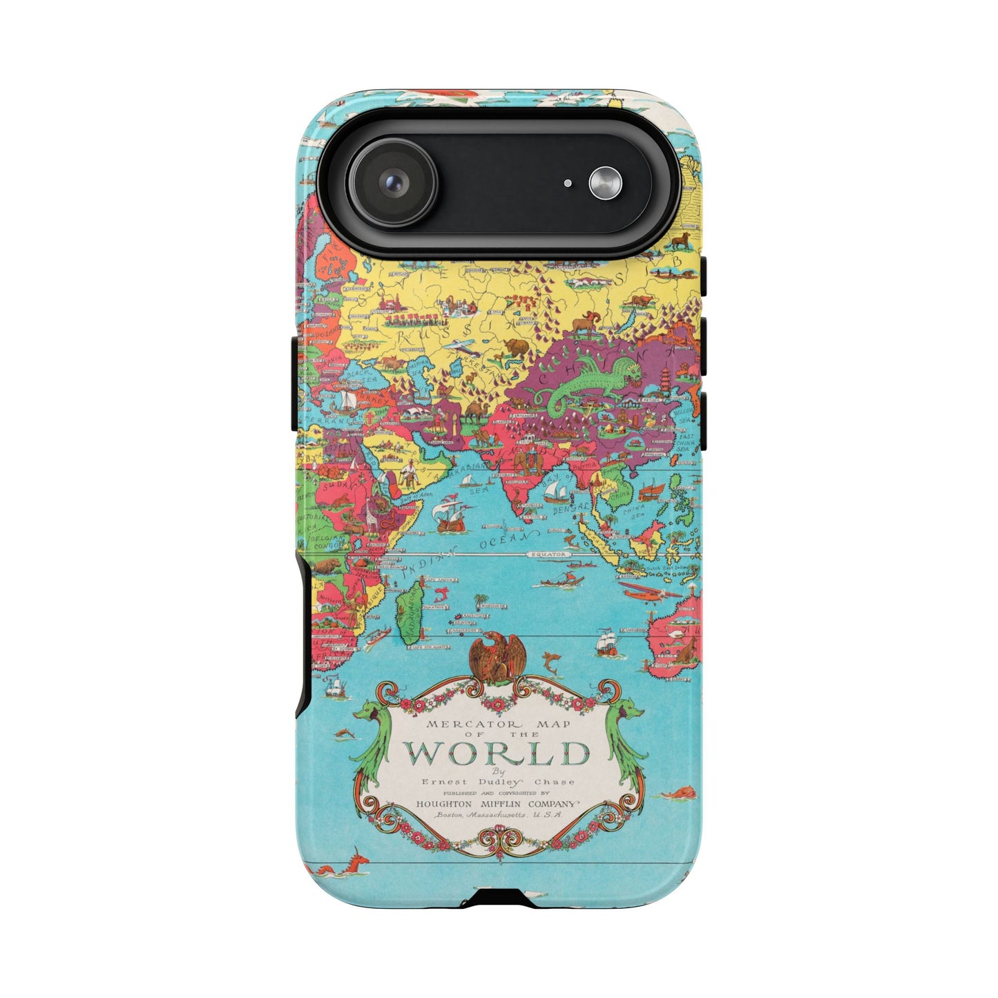 Map of the World Retro Travel iPhone Case