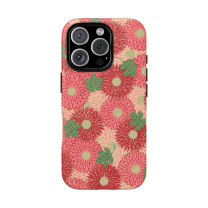 Pink Chrysanthemums Vintage iPhone Case