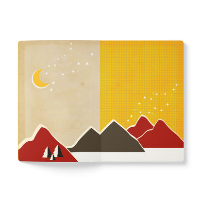 Retro Red Skiing Notebook | Vintage Winter Sports Softcover Travel Journal