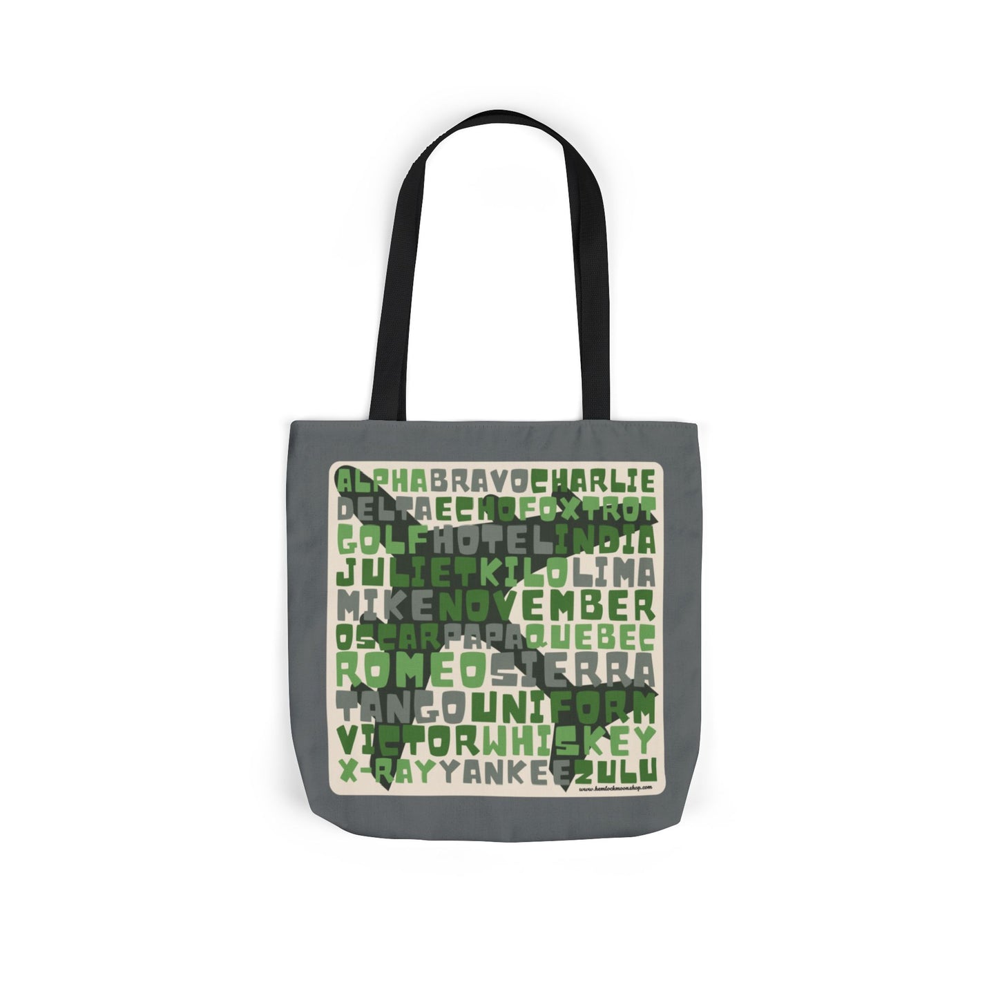 Green Aviation Alphabet Tote Bag (3 sizes)