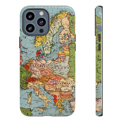 Wanderlust Vintage Map of Europe iPhone Case