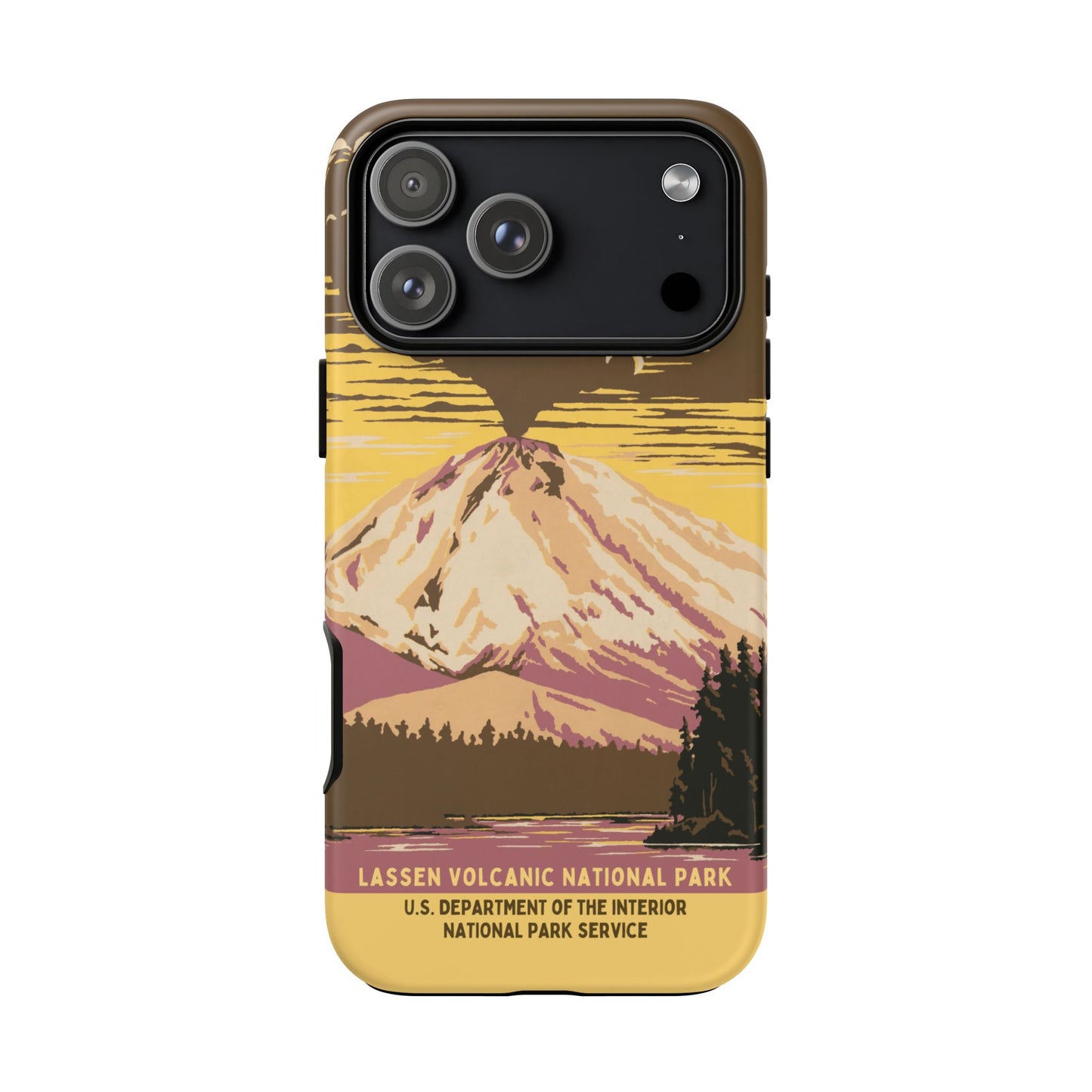 Lassen Volcanic National Park Retro iPhone Case