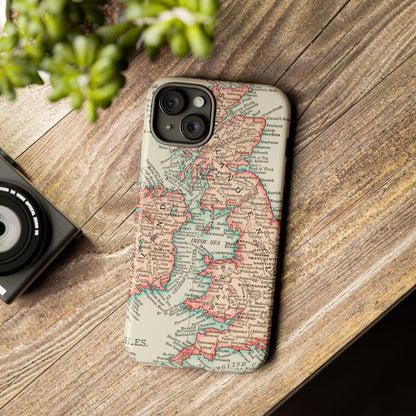 British Isles Vintage Map iPhone Case