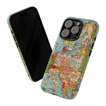 Wanderlust Vintage Map of Europe iPhone Case