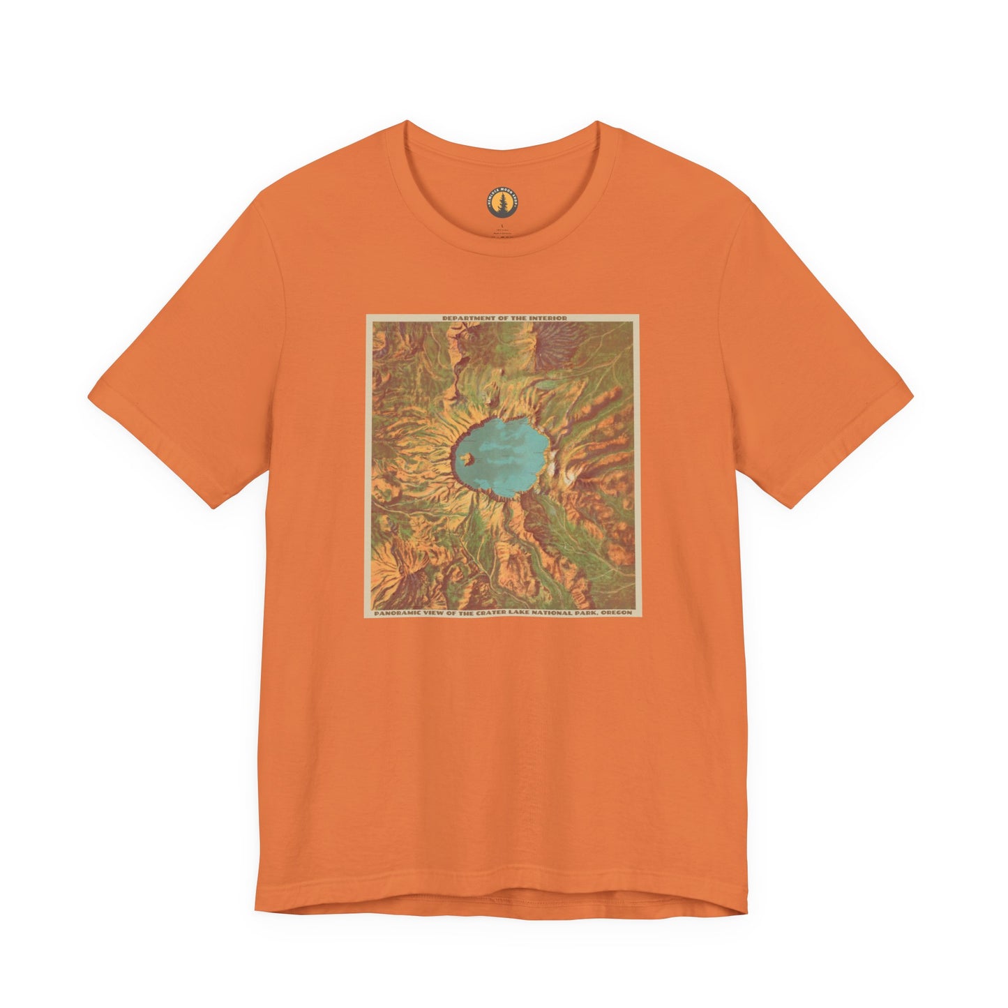 Crater Lake Vintage Map Tee
