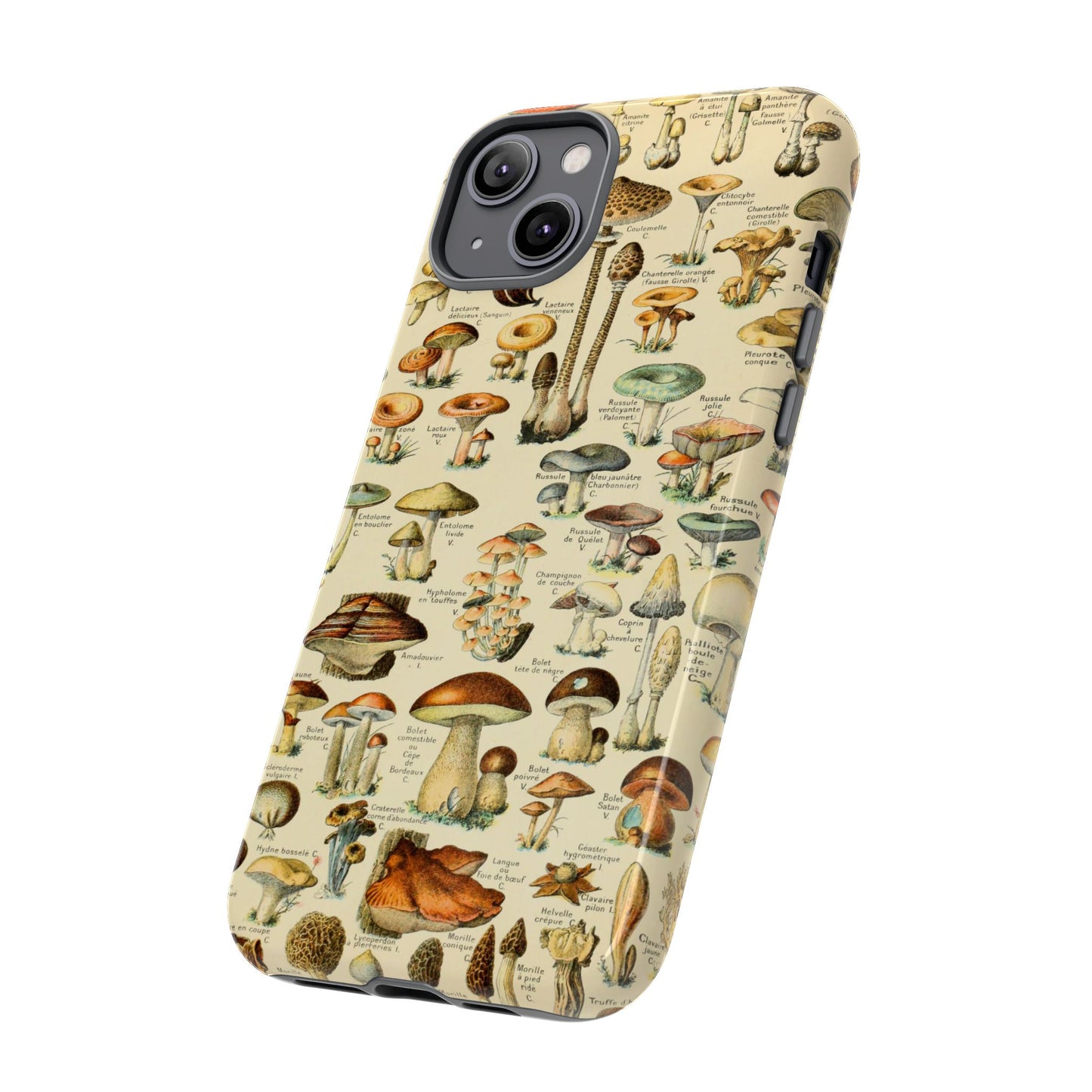 Mushrooms Vintage Field Guide iPhone Case