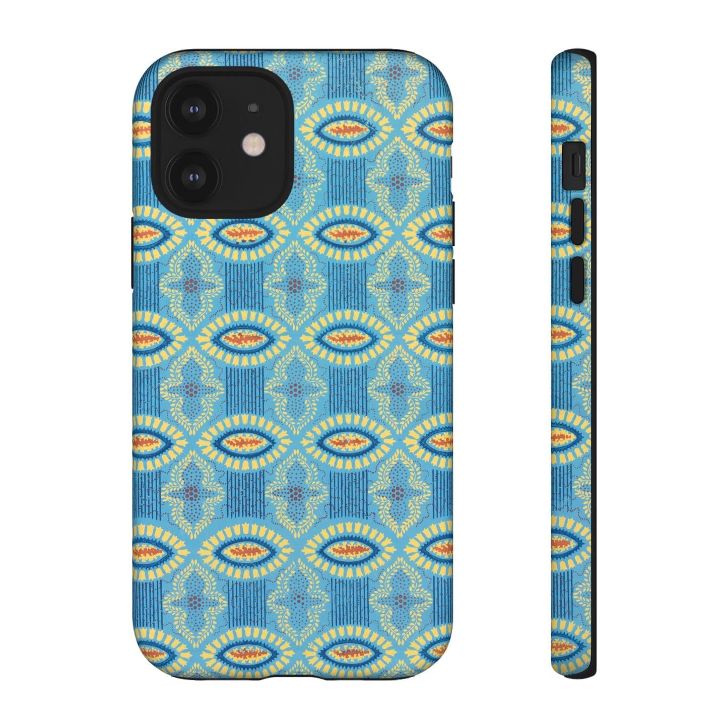 Turquoise Retro Geometric iPhone Case