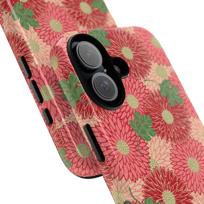 Pink Chrysanthemums Vintage iPhone Case