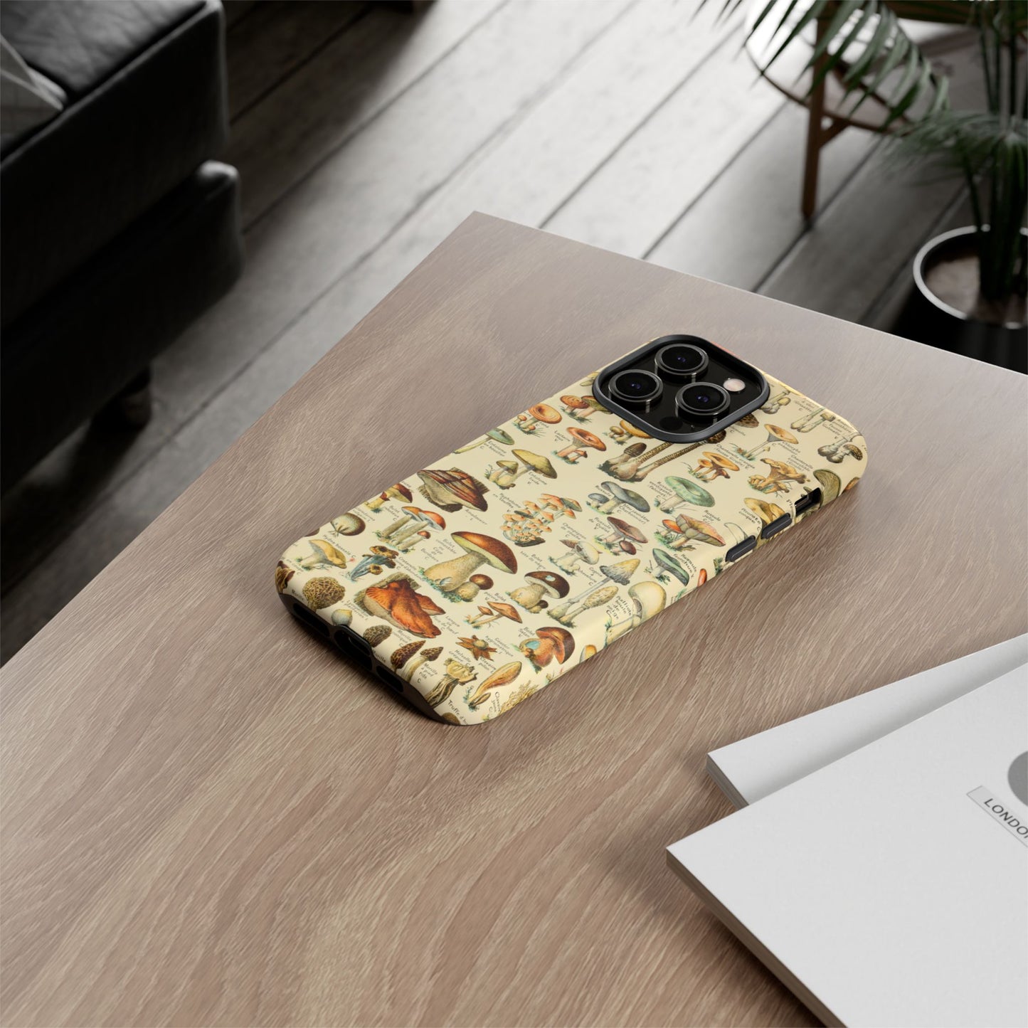 Mushrooms Vintage Field Guide iPhone Case