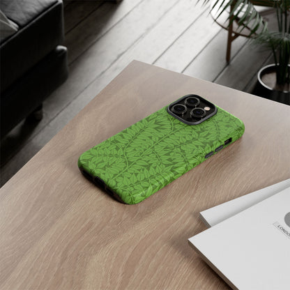 Antique Green Branch Pattern by William Morris iPhone Case