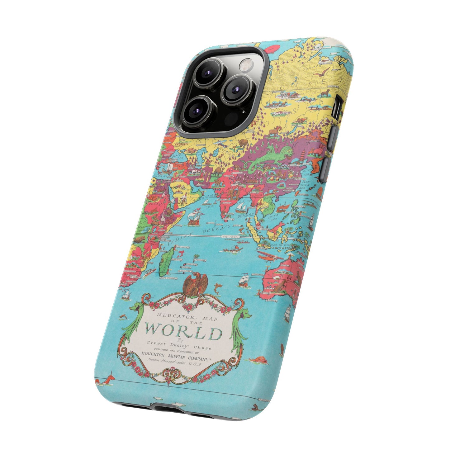 Map of the World Retro Travel iPhone Case
