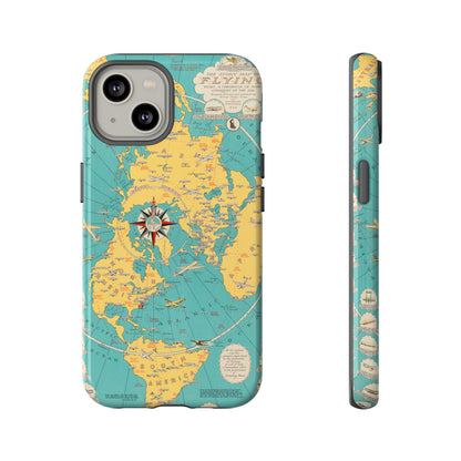Map of Flying Retro iPhone Case