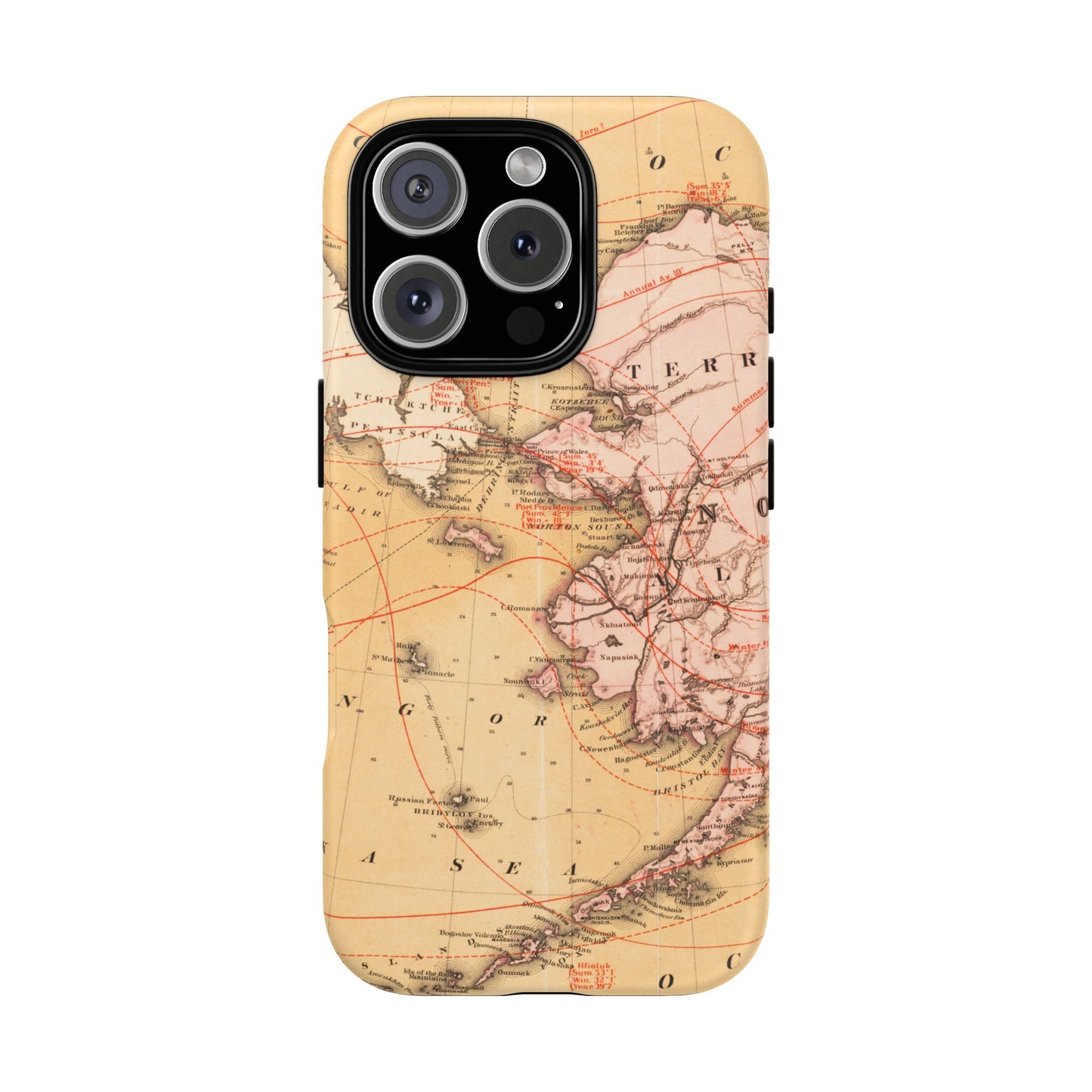 Alaska Territory Antique Map iPhone Case