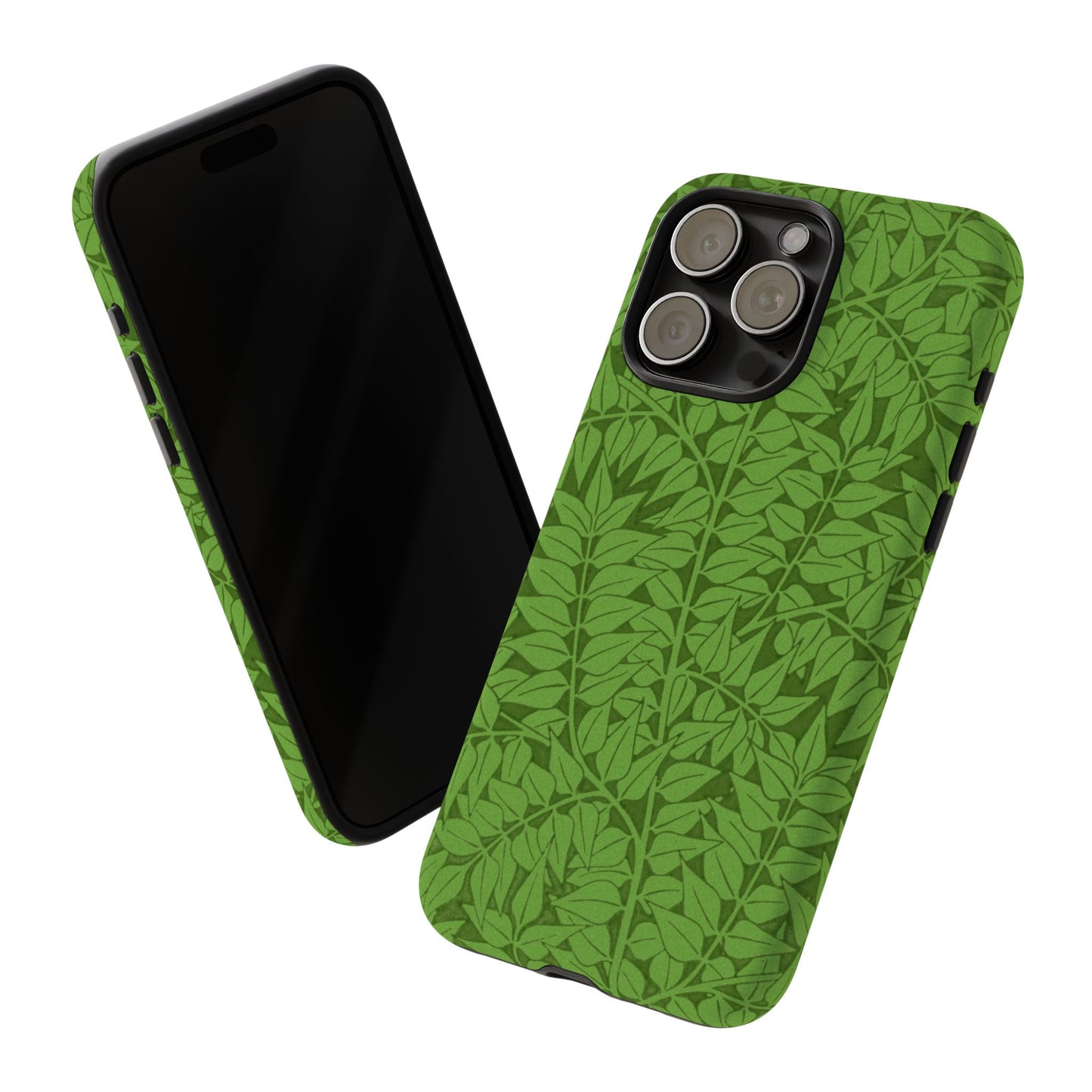 Antique Green Branch Pattern by William Morris iPhone Case