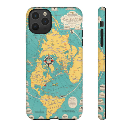 Map of Flying Retro iPhone Case