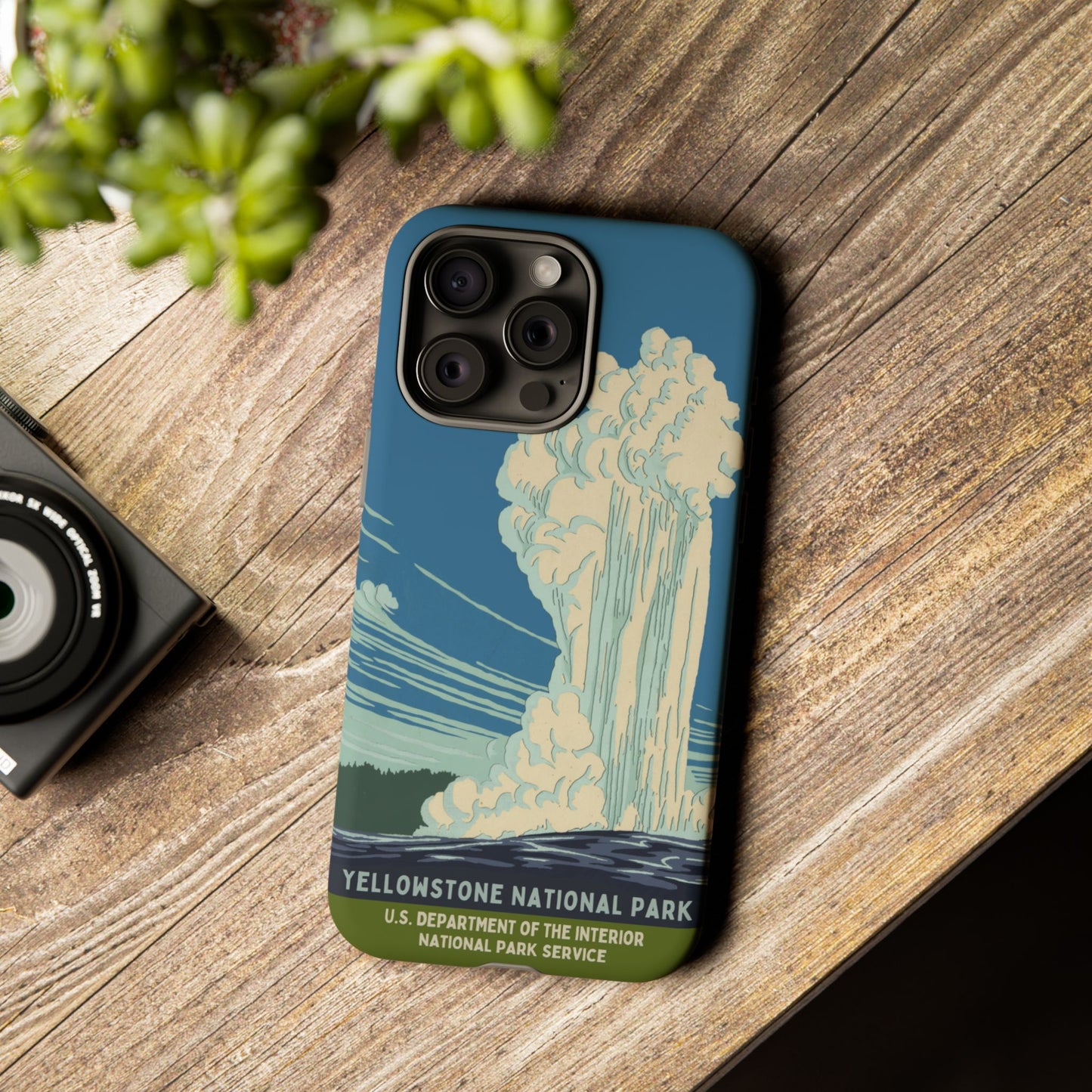 Yellowstone National Park Retro iPhone Case