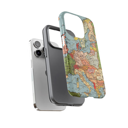 Wanderlust Vintage Map of Europe iPhone Case