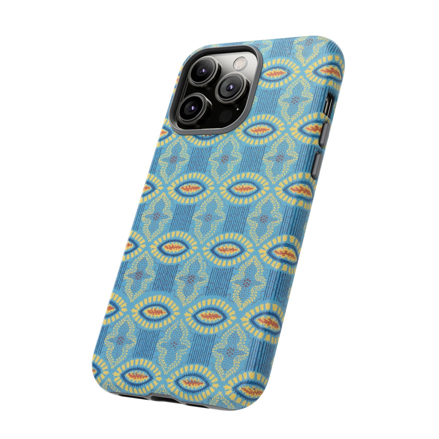 Turquoise Retro Geometric iPhone Case