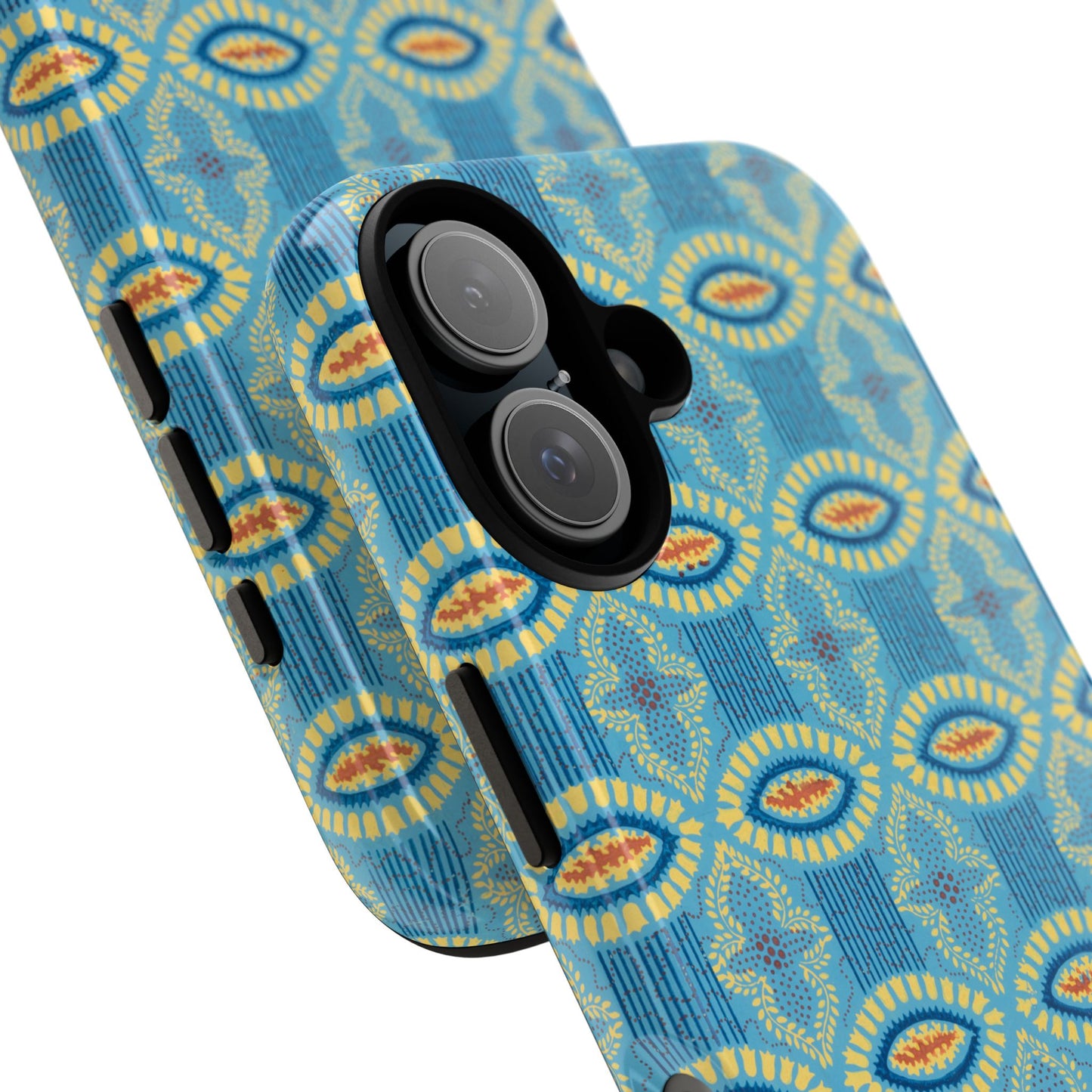 Turquoise Retro Geometric iPhone Case