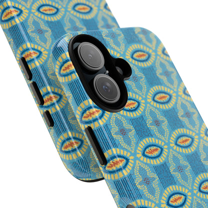 Turquoise Retro Geometric iPhone Case