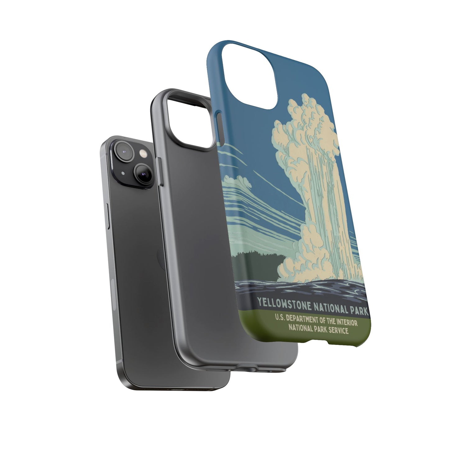 Yellowstone National Park Retro iPhone Case